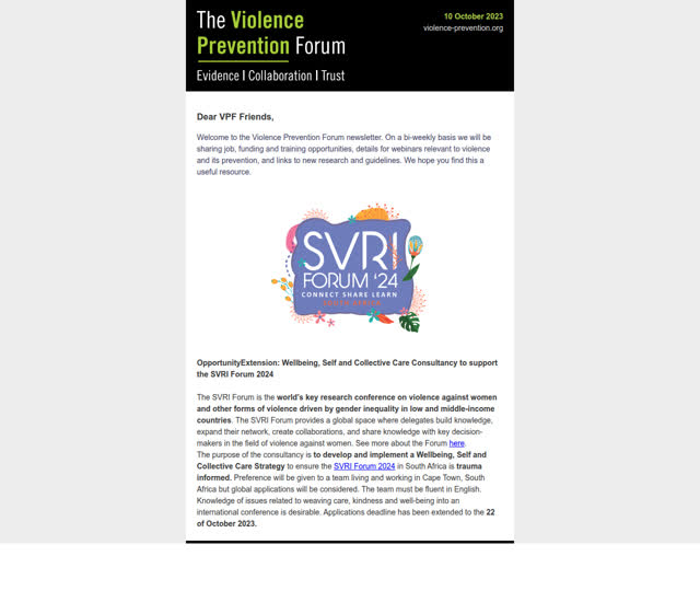 VPF Update 10 October 2023