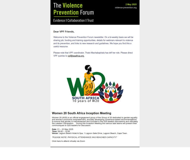 VPF Update 15 May 2025