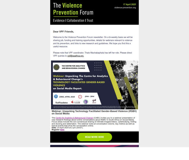 VPF Update 17 April 2025