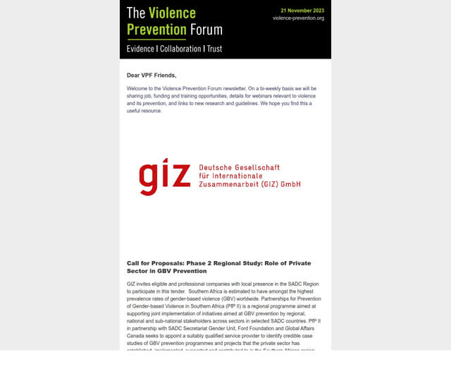 VPF Update 21 November 2023