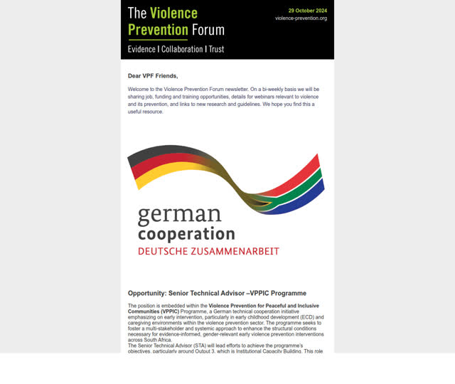 VPF Update 29 October 2024