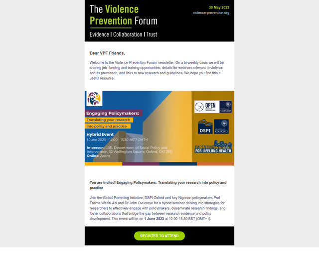 VPF Update 30 May 2023