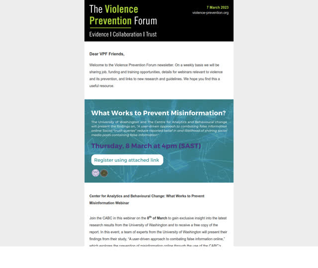 VPF Update 7 March 2023