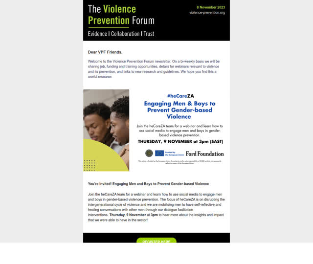 VPF Update 8 November 2023